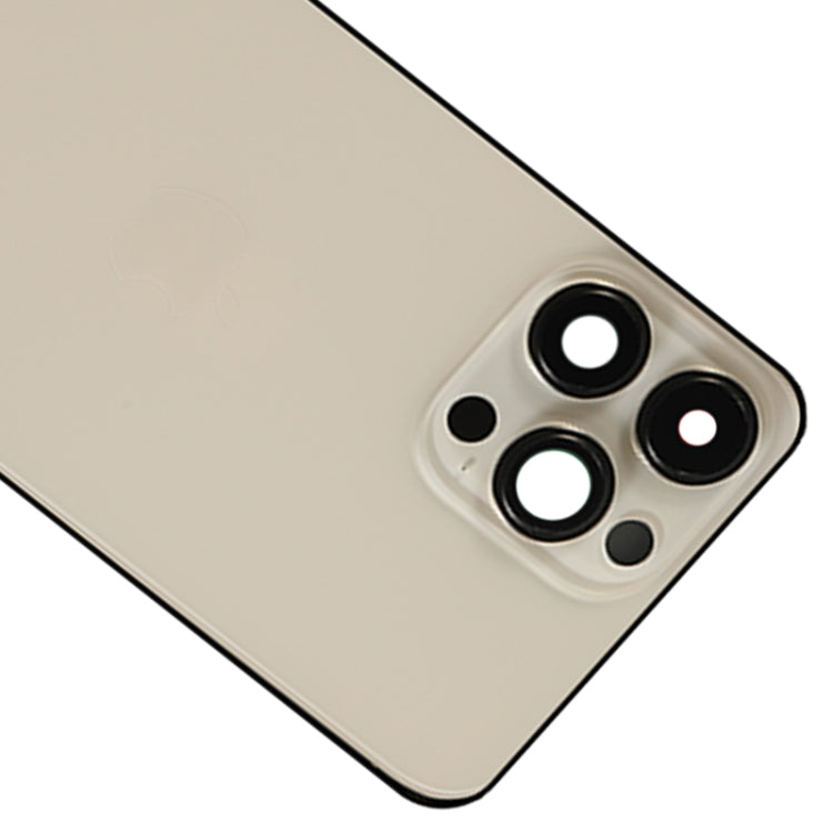 For iPhone 14 Pro Max Battery Back Cover with Side Keys & Card Tray, Version:US Version(Gold)