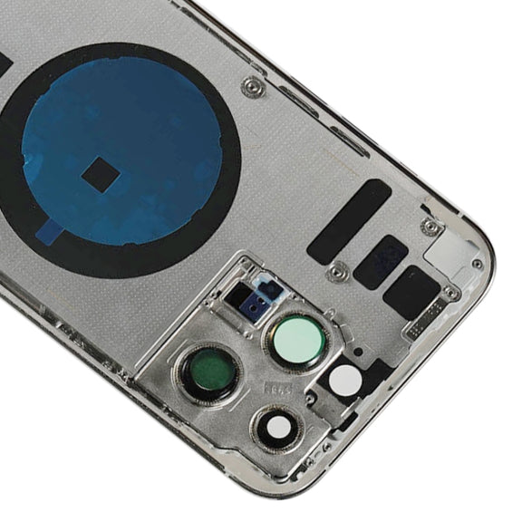 For iPhone 14 Pro Max Battery Back Cover with Side Keys & Card Tray, Version:US Version(Silver)