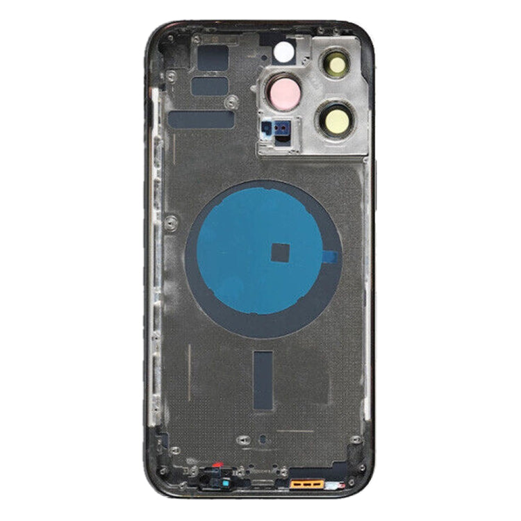 For iPhone 14 Pro Max Battery Back Cover with Side Keys & Card Tray, Version:China Version(Black)