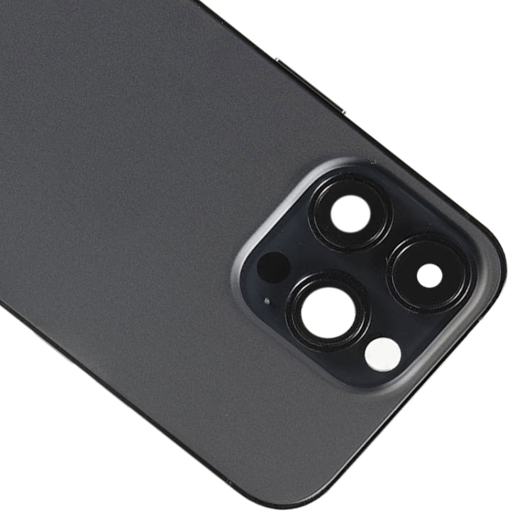 For iPhone 14 Pro Max Battery Back Cover with Side Keys & Card Tray, Version:China Version(Black)