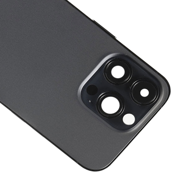 For iPhone 14 Pro Max Battery Back Cover with Side Keys & Card Tray, Version:China Version(Black)