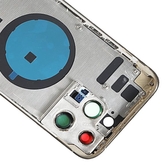 For iPhone 14 Pro Max Battery Back Cover with Side Keys & Card Tray, Version:China Version(Gold)