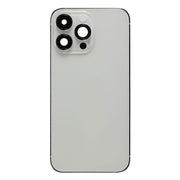 For iPhone 14 Pro Max Battery Back Cover with Side Keys & Card Tray, Version:China Version(Silver)
