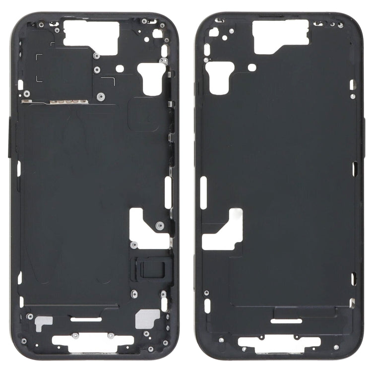For iPhone 15 Middle Frame Bezel Plate with Side Keys + Card Tray, Version:US Version(Black)