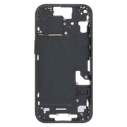 For iPhone 15 Middle Frame Bezel Plate with Side Keys + Card Tray, Version:US Version(Black)