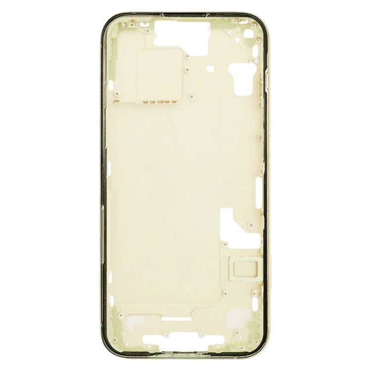 For iPhone 15 Middle Frame Bezel Plate with Side Keys + Card Tray, Version:US Version(Yellow)