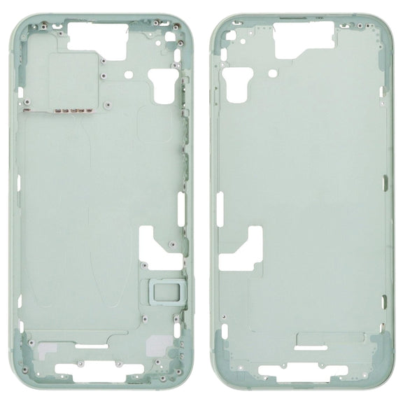 For iPhone 15 Middle Frame Bezel Plate with Side Keys + Card Tray, Version:US Version(Green)