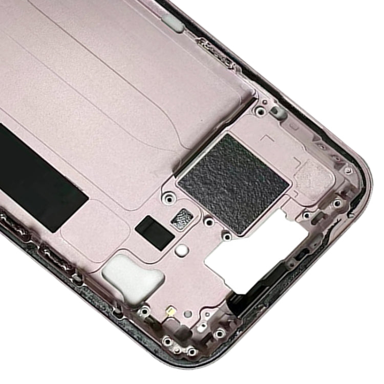 For iPhone 15 Middle Frame Bezel Plate with Side Keys + Card Tray, Version:US Version(Pink)