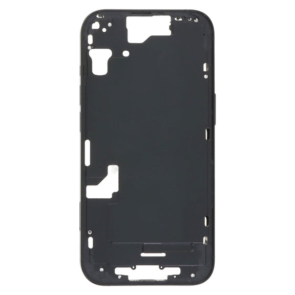 For iPhone 15 Middle Frame Bezel Plate with Side Keys + Card Tray, Version:CE EU Version(Black)