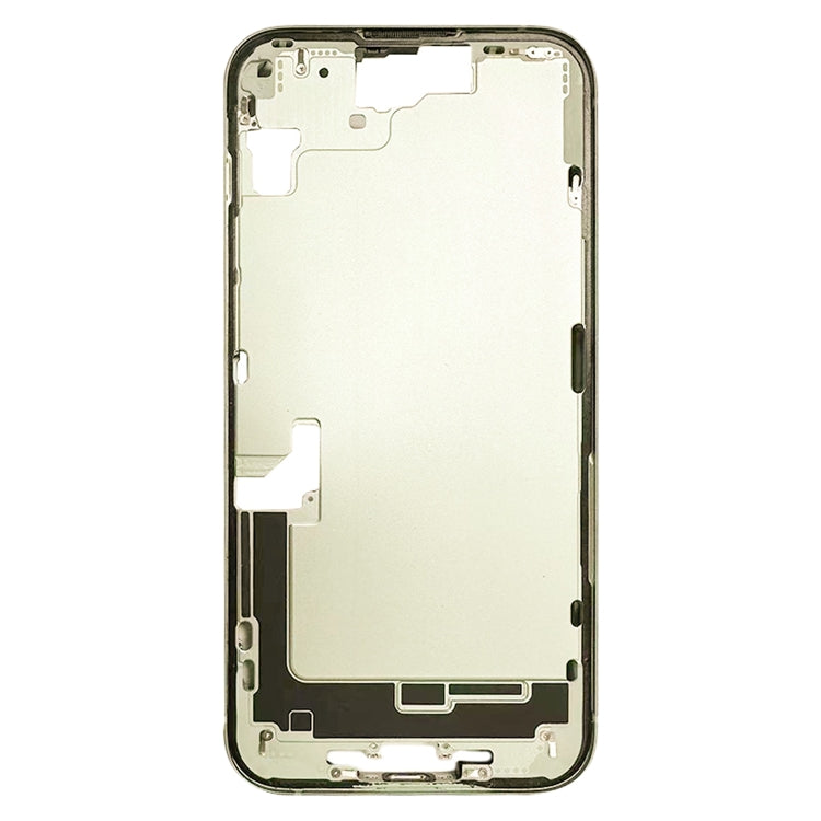 For iPhone 15 Middle Frame Bezel Plate with Side Keys + Card Tray, Version:CE EU Version(Yellow)