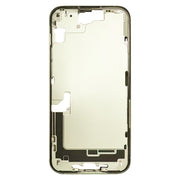 For iPhone 15 Middle Frame Bezel Plate with Side Keys + Card Tray, Version:CE EU Version(Yellow)