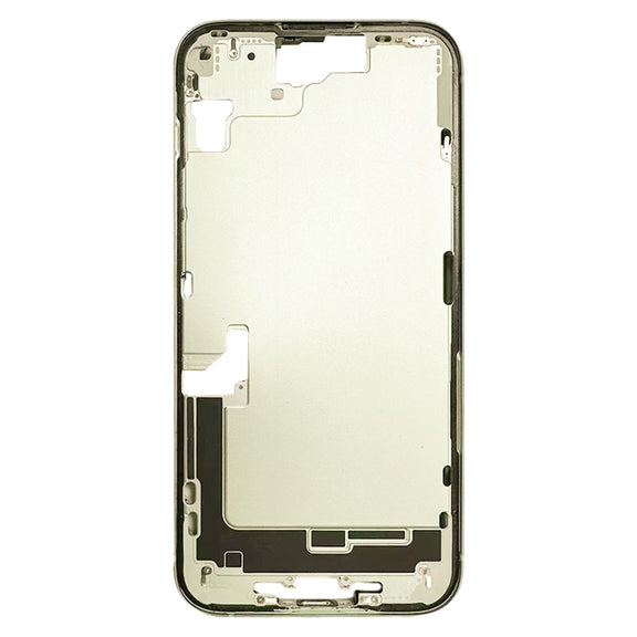 For iPhone 15 Middle Frame Bezel Plate with Side Keys + Card Tray, Version:CE EU Version(Yellow)