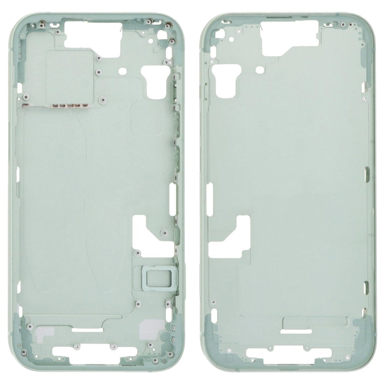 For iPhone 15 Middle Frame Bezel Plate with Side Keys + Card Tray, Version:CE EU Version(Green)