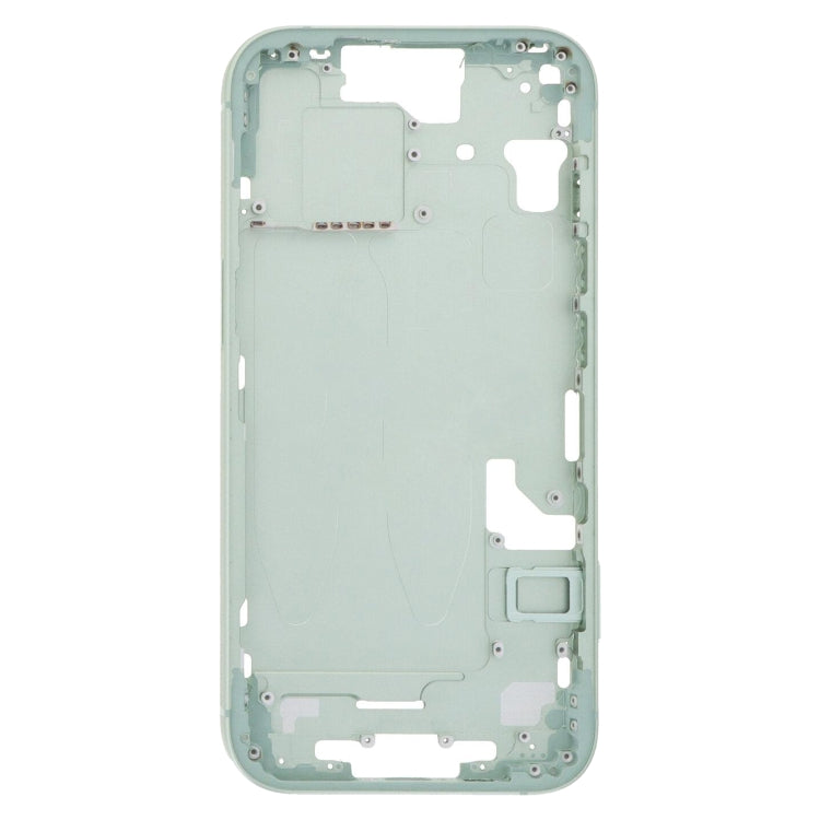For iPhone 15 Middle Frame Bezel Plate with Side Keys + Card Tray, Version:CE EU Version(Green)