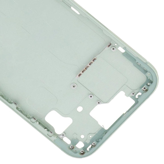 For iPhone 15 Middle Frame Bezel Plate with Side Keys + Card Tray, Version:CE EU Version(Green)