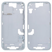For iPhone 15 Middle Frame Bezel Plate with Side Keys + Card Tray, Version:CE EU Version(Blue)