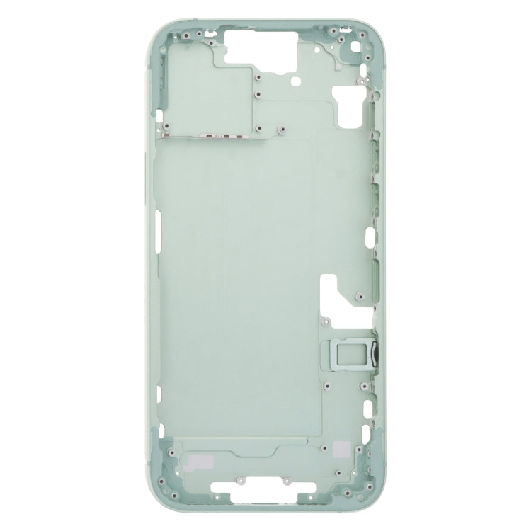 For iPhone 15 Plus Middle Frame Bezel Plate with Side Keys + Card Tray, Version:CE EU Version(Green)