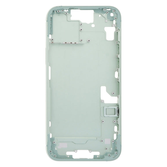 For iPhone 15 Plus Middle Frame Bezel Plate with Side Keys + Card Tray, Version:CE EU Version(Green)