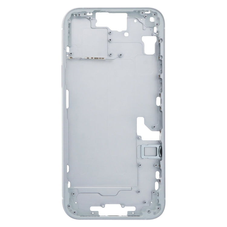 For iPhone 15 Plus Middle Frame Bezel Plate with Side Keys + Card Tray, Version:CE EU Version(Blue)