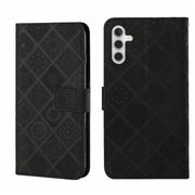 For Samsung Galaxy S25 5G Ethnic Style Embossed Pattern Leather Phone Case(Black)