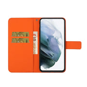 For Samsung Galaxy S25+ 5G Ethnic Style Embossed Pattern Leather Phone Case(Orange)