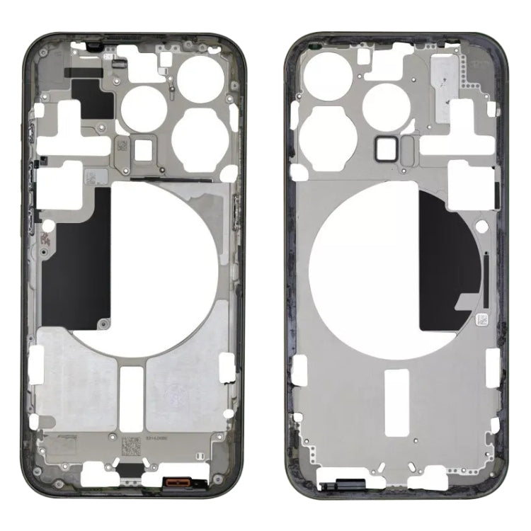 For iPhone 15 Pro Middle Frame Bezel Plate with Side Keys + Card Tray, Version:China Version(Black)