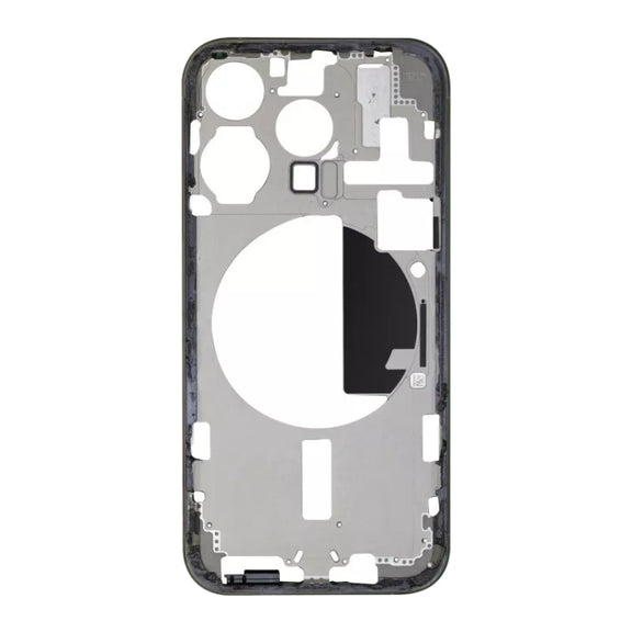 For iPhone 15 Pro Middle Frame Bezel Plate with Side Keys + Card Tray, Version:US Version(Black)