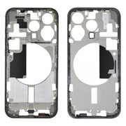 For iPhone 15 Pro Middle Frame Bezel Plate with Side Keys + Card Tray, Version:CE EU Version(Black)