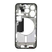 For iPhone 15 Pro Middle Frame Bezel Plate with Side Keys + Card Tray, Version:CE EU Version(Black)