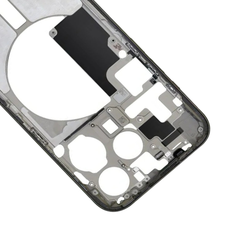 For iPhone 15 Pro Middle Frame Bezel Plate with Side Keys + Card Tray, Version:CE EU Version(Black)