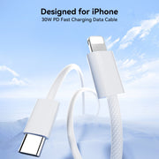JOYROOM S-A45 30W USB-C / Type-C to 8 Pin Fast Charge Data Cable, Length: 1m(White)