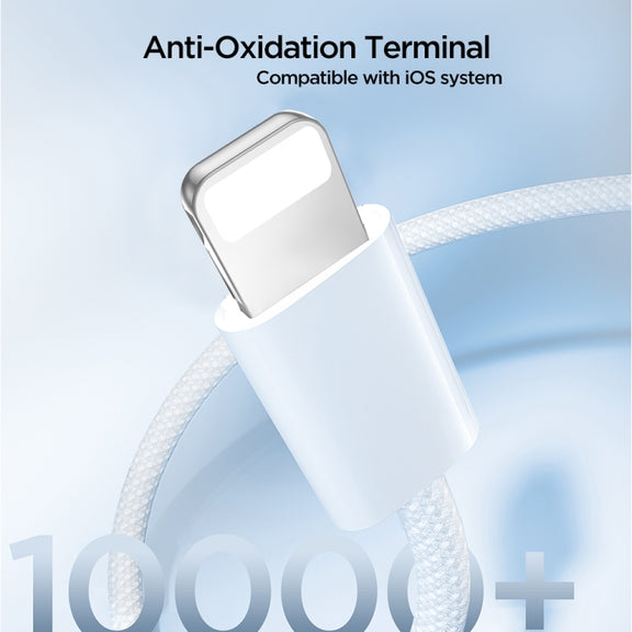 JOYROOM S-A45 30W USB-C / Type-C to 8 Pin Fast Charge Data Cable, Length: 1m(White)