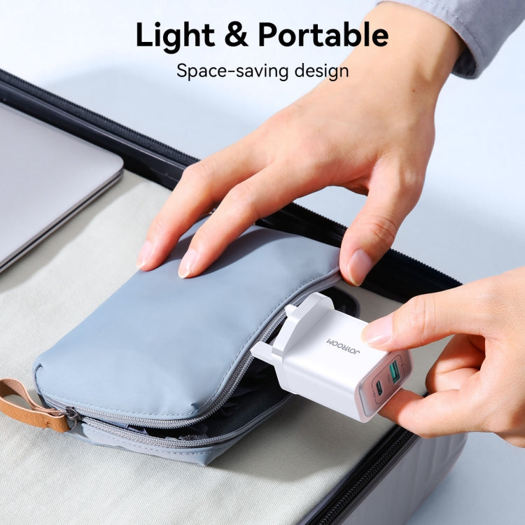 JOYROOM JR-TCF15 30W USB+USB-C / Type-C Fast Charger, Specification:UK Plug(White)