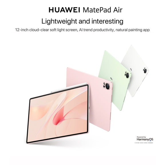 HUAWEI MatePad Air 12 inch WiFi Tablet PC, 8GB+256GB, HarmonyOS 4.2 Hisilicon Kirin 9000W, Not Support Google Play(White)