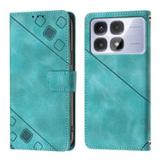 For Redmi K70 Ultra 5G Global Skin-feel Embossed Leather Phone Case(Green)