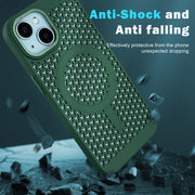For iPhone 16 Pro Max Ice Feeling Cooling MagSafe Magnetic Phone Case(Dark Green)