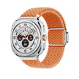 For Samsung Galaxy Watch Ultra 47mm Nylon Loop Magnetic Buckle Watch Band(Orange) - Watch Bands by PMC TechLife | Online Shopping South Africa | PMC TechLife | Buy Now Pay Later Mobicred
