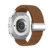 For Samsung Galaxy Watch Ultra 47mm Nylon Loop Magnetic Buckle Watch Band(Brown)