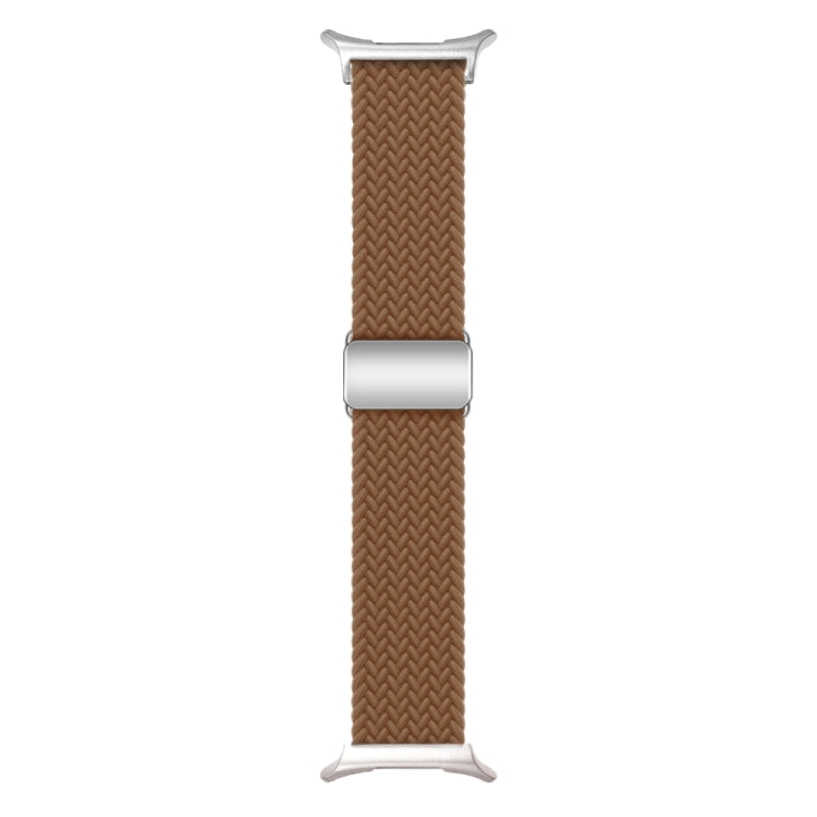 For Samsung Galaxy Watch Ultra 47mm Nylon Loop Magnetic Buckle Watch Band(Brown)