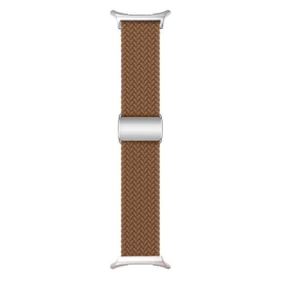 For Samsung Galaxy Watch Ultra 47mm Nylon Loop Magnetic Buckle Watch Band(Brown)