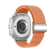For Samsung Galaxy Watch Ultra 47mm Nylon Loop Magnetic Buckle Watch Band(Orange)