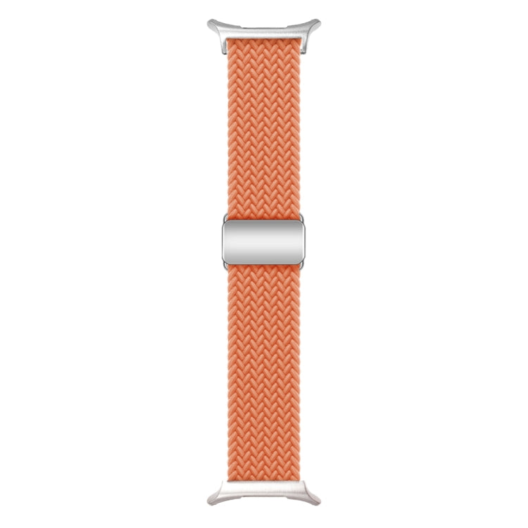 For Samsung Galaxy Watch Ultra 47mm Nylon Loop Magnetic Buckle Watch Band(Orange)