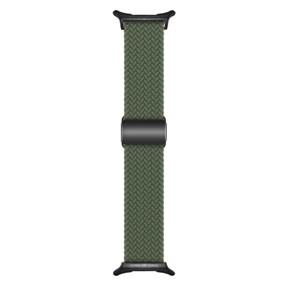 For Samsung Galaxy Watch Ultra 47mm Nylon Loop Magnetic Buckle Watch Band(Dark Olive)