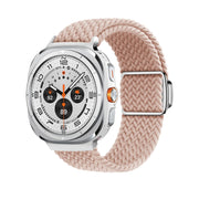 For Samsung Galaxy Watch Ultra 47mm Nylon Loop Magnetic Buckle Watch Band(Pink Sand)