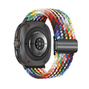 For Samsung Galaxy Watch Ultra 47mm Nylon Loop Magnetic Buckle Watch Band(Official Rainbow)