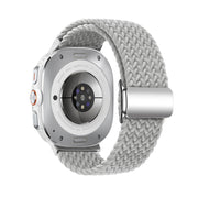 For Samsung Galaxy Watch Ultra 47mm Nylon Loop Magnetic Buckle Watch Band(Light Grey)