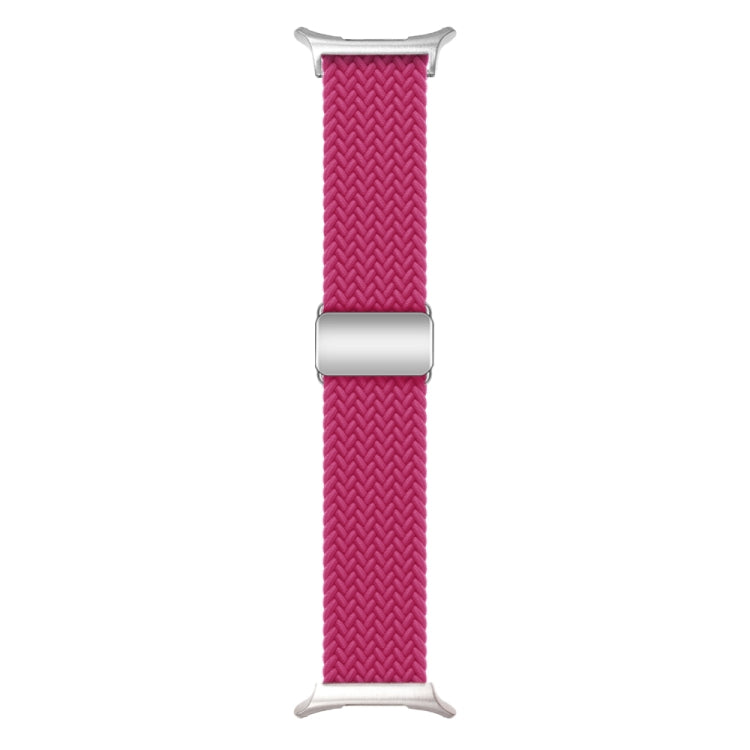 For Samsung Galaxy Watch Ultra 47mm Nylon Loop Magnetic Buckle Watch Band(Raspberry)
