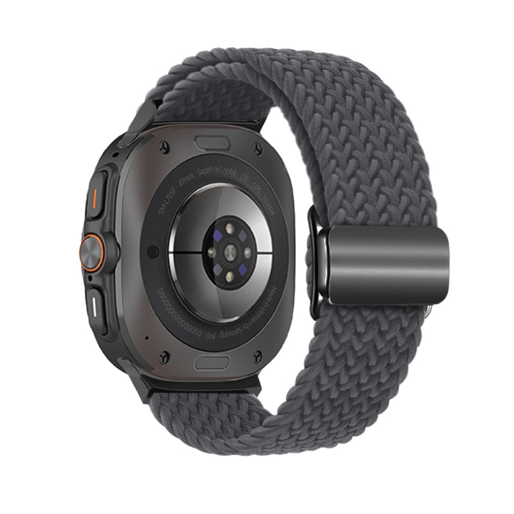 For Samsung Galaxy Watch Ultra 47mm Nylon Loop Magnetic Buckle Watch Band(Space Grey)