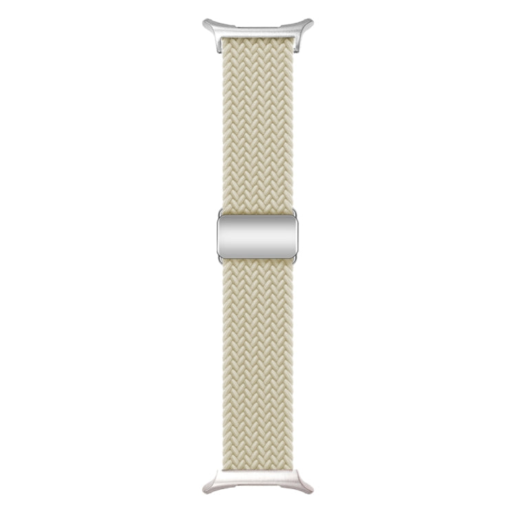 For Samsung Galaxy Watch Ultra 47mm Nylon Loop Magnetic Buckle Watch Band(Starlight Color)