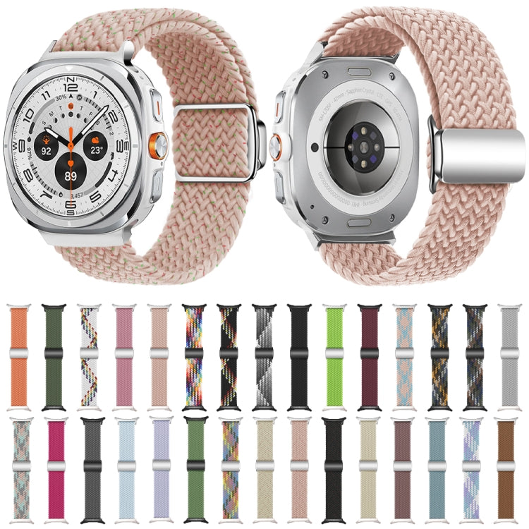 For Samsung Galaxy Watch Ultra 47mm Nylon Loop Magnetic Buckle Watch Band(Space Grey)